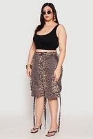 Womens Plus Cargo Skater Shorts,