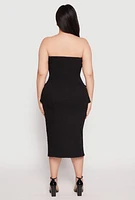 Womens Plus Daisy Denim Tube Dress,