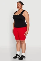 Womens Plus Seamless Square Neck Tank Top,