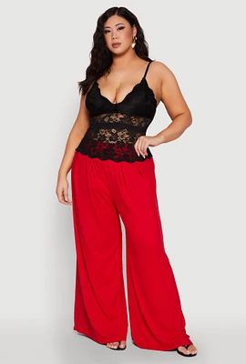 Womens Plus Floral Lace Cami,