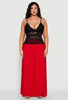 Womens Plus Floral Lace Cami,