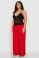Womens Plus Floral Lace Cami,