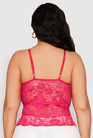Womens Plus Floral Lace Cami, 1X