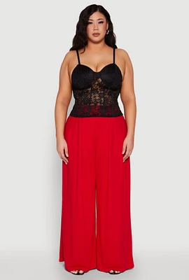 Womens Plus Lace Sweetheart Cami,