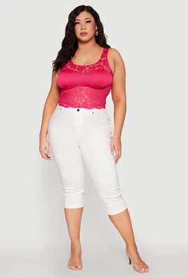 Womens Plus Lace Sweetheart Cami, 2X
