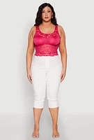 Womens Plus Lace Sweetheart Cami, 2X