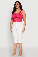 Womens Plus Lace Sweetheart Cami, 2X