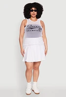 Womens Plus Size Queen 08 Original Champions Tank Top, White, Size 4X