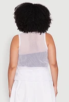 Womens Plus Size Queen 08 Original Champions Tank Top, White, Size 4X