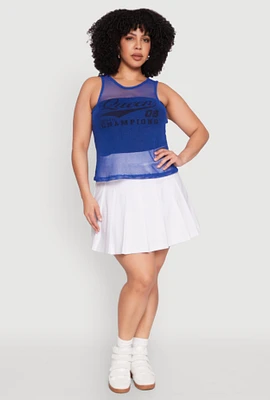Womens Plus Size Queen 08 Original Champions Tank Top, Blue, Size 1X