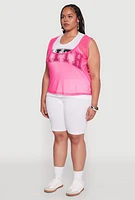 Womens Plus Size Faith Graphic Lined Tank Top, Multi, Size 3X