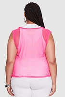 Womens Plus Size Faith Graphic Lined Tank Top, Multi, Size 3X