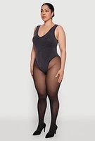 Womens Plus Mineral Wash Tank Bodysuit,