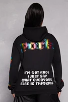 Womens Plus Size New York City Graphic Pullover Hoodie, Black, Size 1X