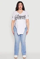 Womens Plus Blessed Beyond Measure Graphic Tee, White,
