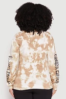 Womens Plus Size Limited Edition Velvet Burnout Sweatshirt, Beige, Size 3X