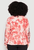 Womens Plus Size Limited Edition Velvet Burnout Sweatshirt, Red, Size 3X