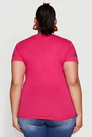 Womens Plus Size Nope Not Today Graphic Tee, Pink, Size 2X