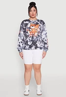 Womens Plus Size Bear Graphic Sweatshirt, Black, Size 3X