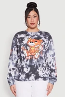 Womens Plus Size Bear Graphic Sweatshirt, Black, Size 3X