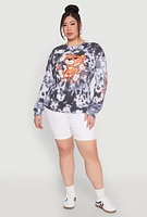 Womens Plus Size Bear Graphic Sweatshirt, Black, Size 3X