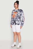 Womens Plus Size Bear Graphic Sweatshirt, Black, Size 1X