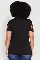 Womens Plus Size New York Skyline Graphic T Shirt, Black, Size 1X