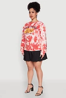 Womens Plus Size Mineral Wash New York Bears Graphic Sweatshirt, Multi, Size 2X