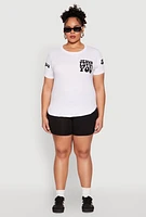 Womens Plus Size Jesus Loves You T Shirt, White, Size 2X