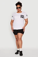 Womens Plus Size Jesus Loves You T Shirt, White, Size 2X
