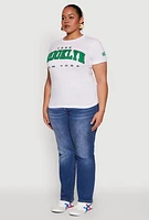 Womens Plus Size 1898 Brooklyn Graphic Tee, White, Size 1X