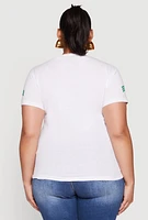 Womens Plus Size 1898 Brooklyn Graphic Tee, White, Size 1X