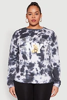Womens Plus Size Mineral Wash New York Graphic Sweatshirt, Multi, Size 2X