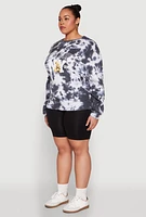 Womens Plus Size Mineral Wash New York Graphic Sweatshirt, Multi, Size 2X
