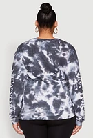 Womens Plus Size Mineral Wash New York Graphic Sweatshirt, Multi, Size 2X