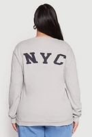 Womens Plus NYC Crew Neck Sweatshirt,