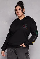 Womens Plus Size Endless Blessings Graphic Pullover Hoodie, Black, Size 3X