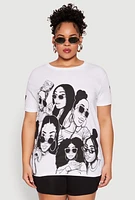 Womens Plus Size Assorted Women Graphic Tee, White, Size 1X