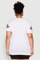 Womens Plus Size Assorted Women Graphic Tee, White, Size 1X