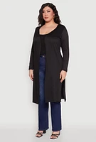 Womens Plus Side Slit Duster,
