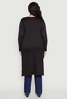 Womens Plus Side Slit Duster,