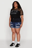 Womens Plus NYC 1998 Fishnet Top,