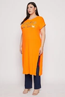 Womens Plus Nope Not Today Maxi Top,