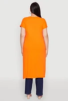 Womens Plus Nope Not Today Maxi Top,
