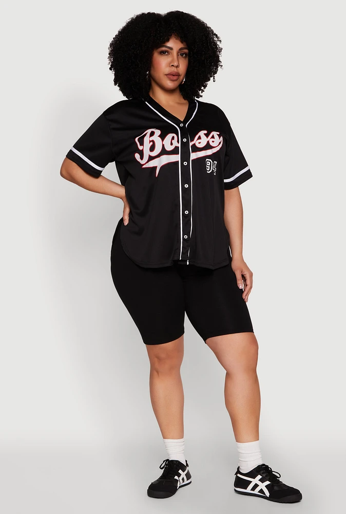 Womens Plus Boss 94 Baseball Jersey,