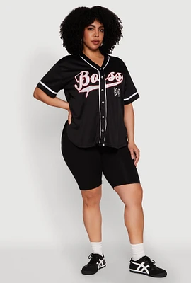 Womens Plus Boss 94 Baseball Jersey,