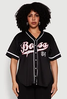 Womens Plus Boss 94 Baseball Jersey,