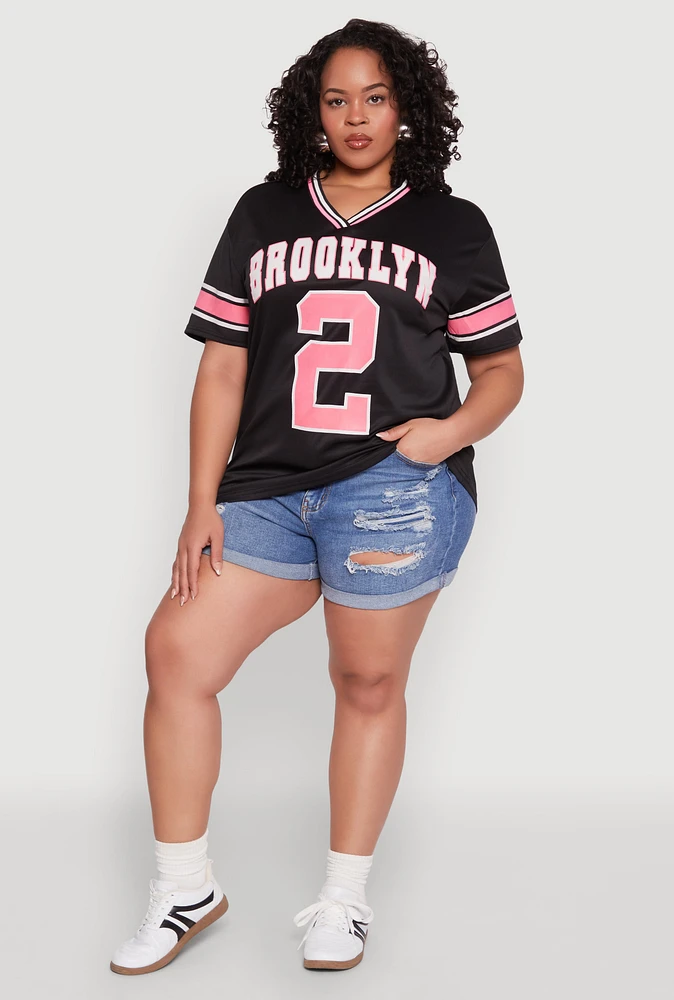 Womens Plus Brooklyn 2 Football Jersey,