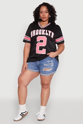 Womens Plus Brooklyn 2 Football Jersey,