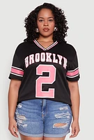 Womens Plus Brooklyn 2 Football Jersey,